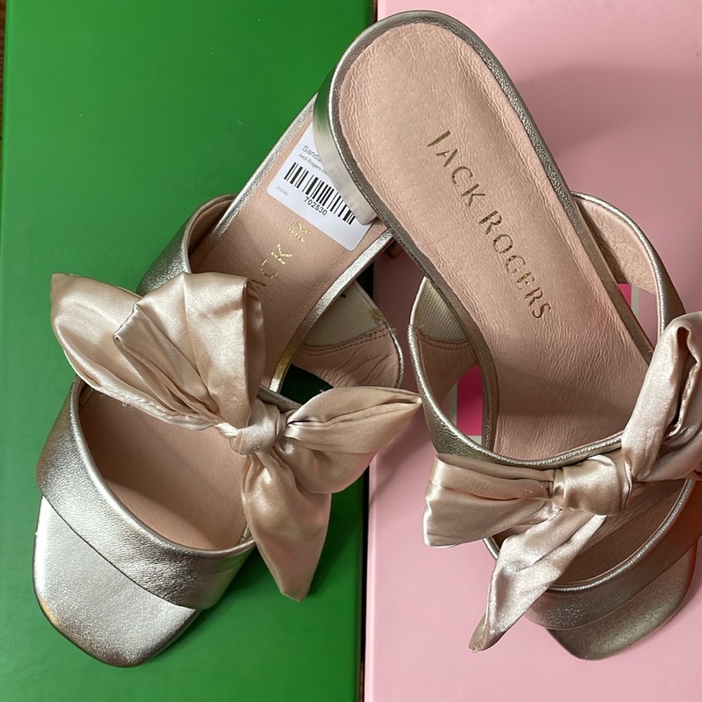 Gold Jack Rogers‎ Slides 8, Sold out in stores!!